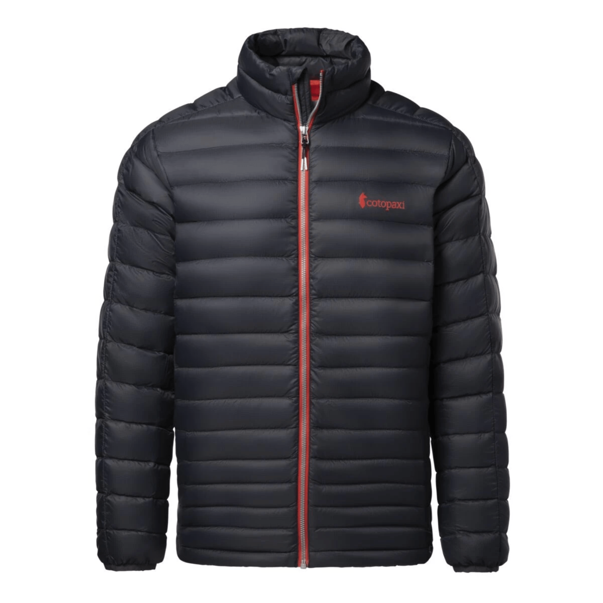 A black down jacket