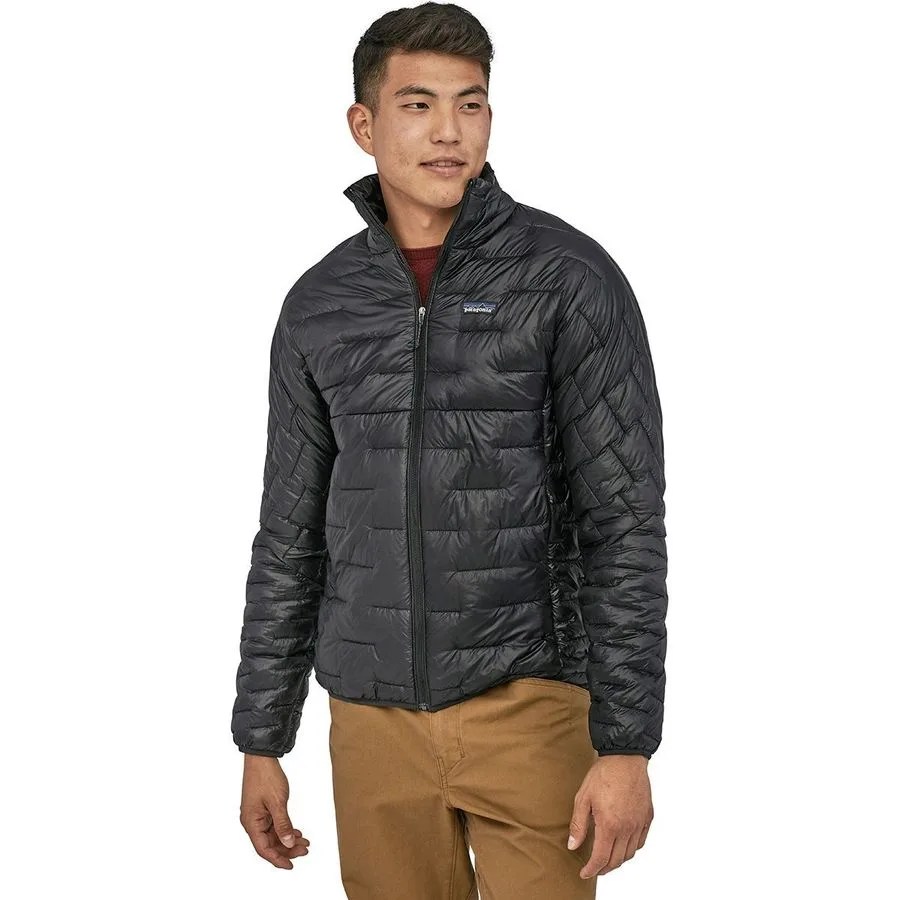 A model wearing an insulated jacket