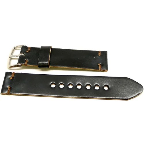 black leather watch strap