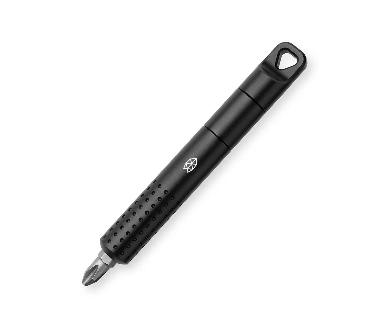 a screwdriver with a black handle