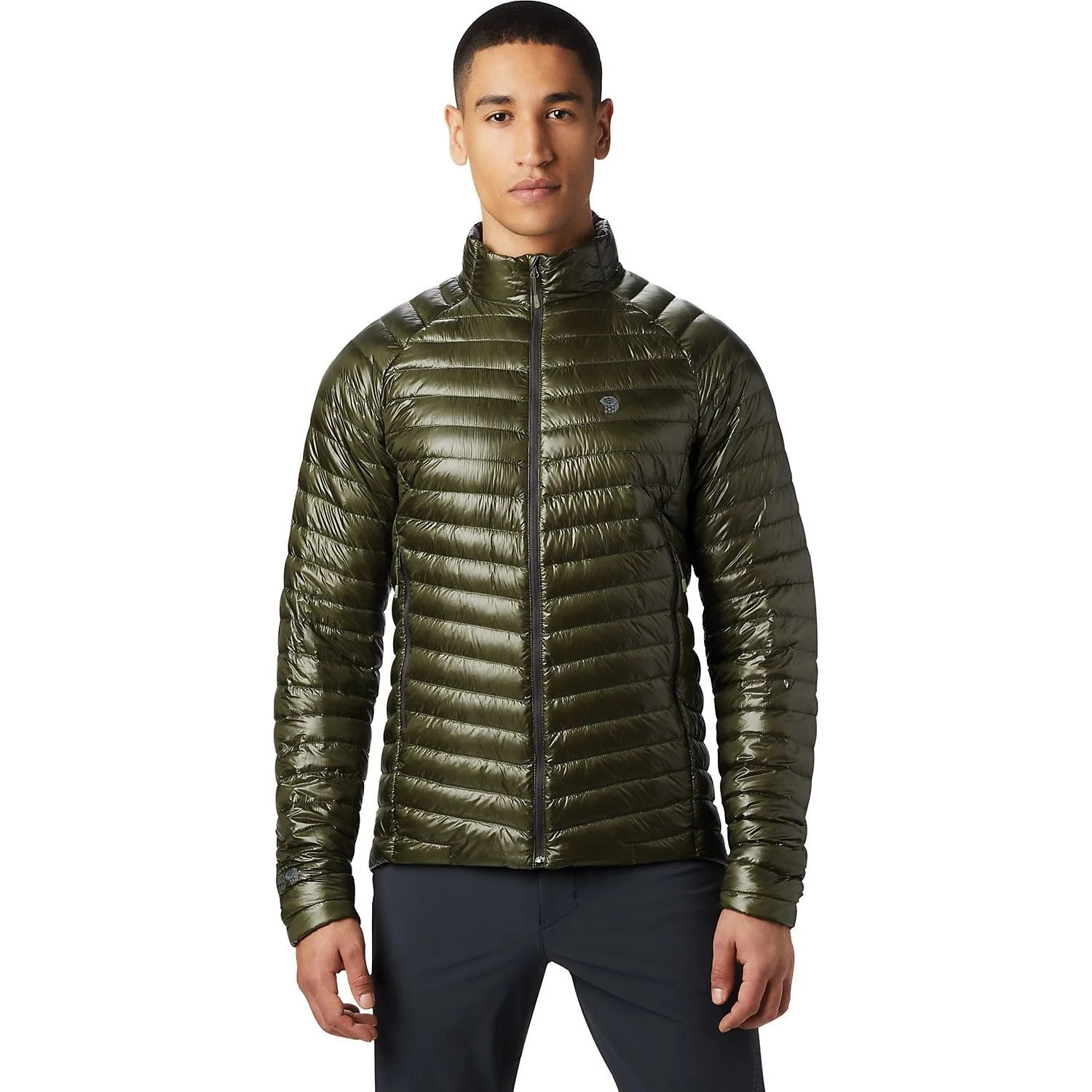 A model wearing a down jacket