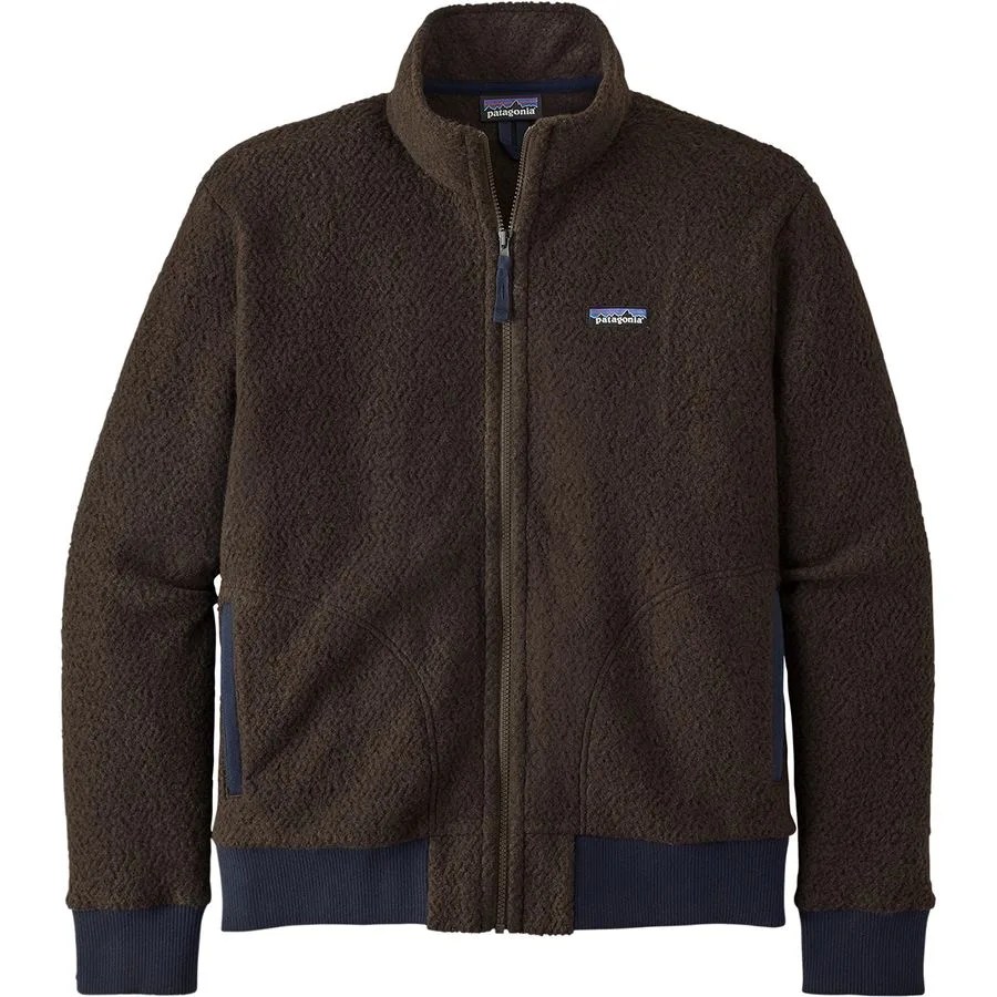 A fleece zip-up jacket