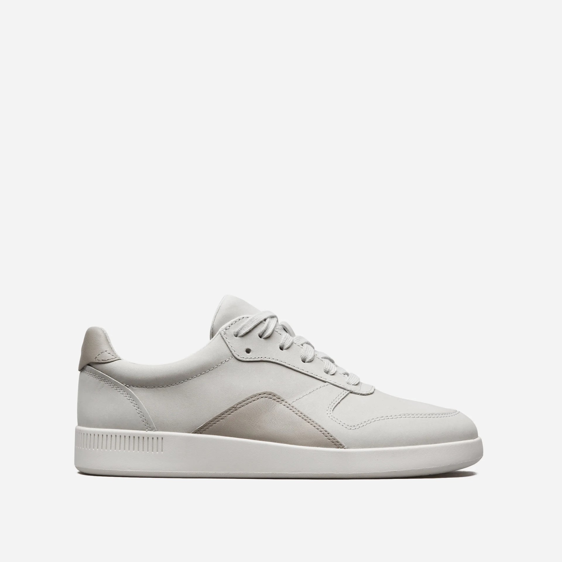 A gray sneaker