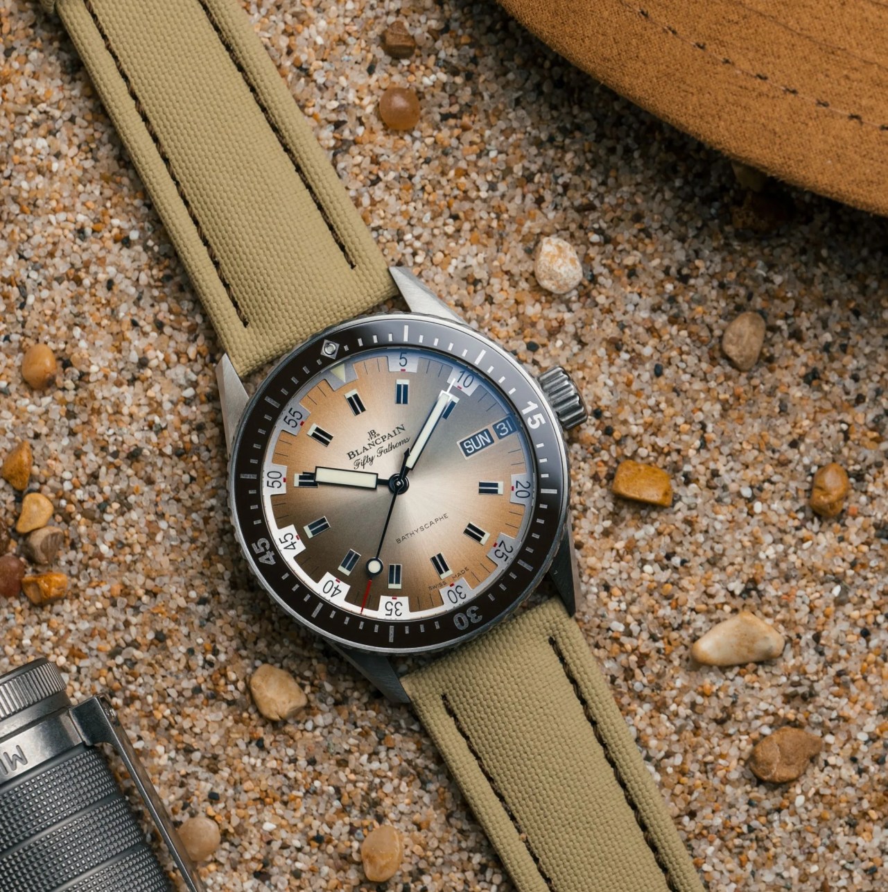 blancpain bathyscaphe day date desert edition lead