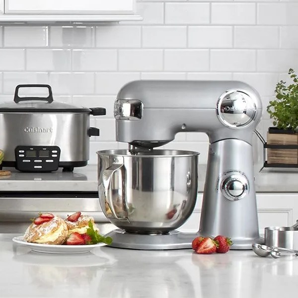 a bunch of cuisinart appliances in a kitchen