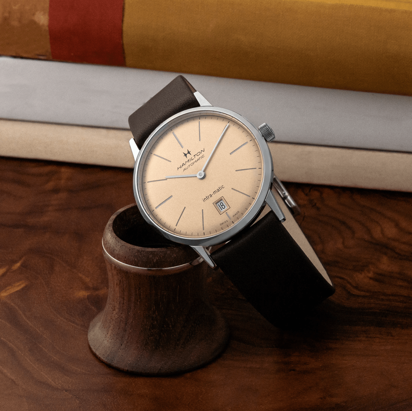 hamilton x hodinkee intra matic champagne lead