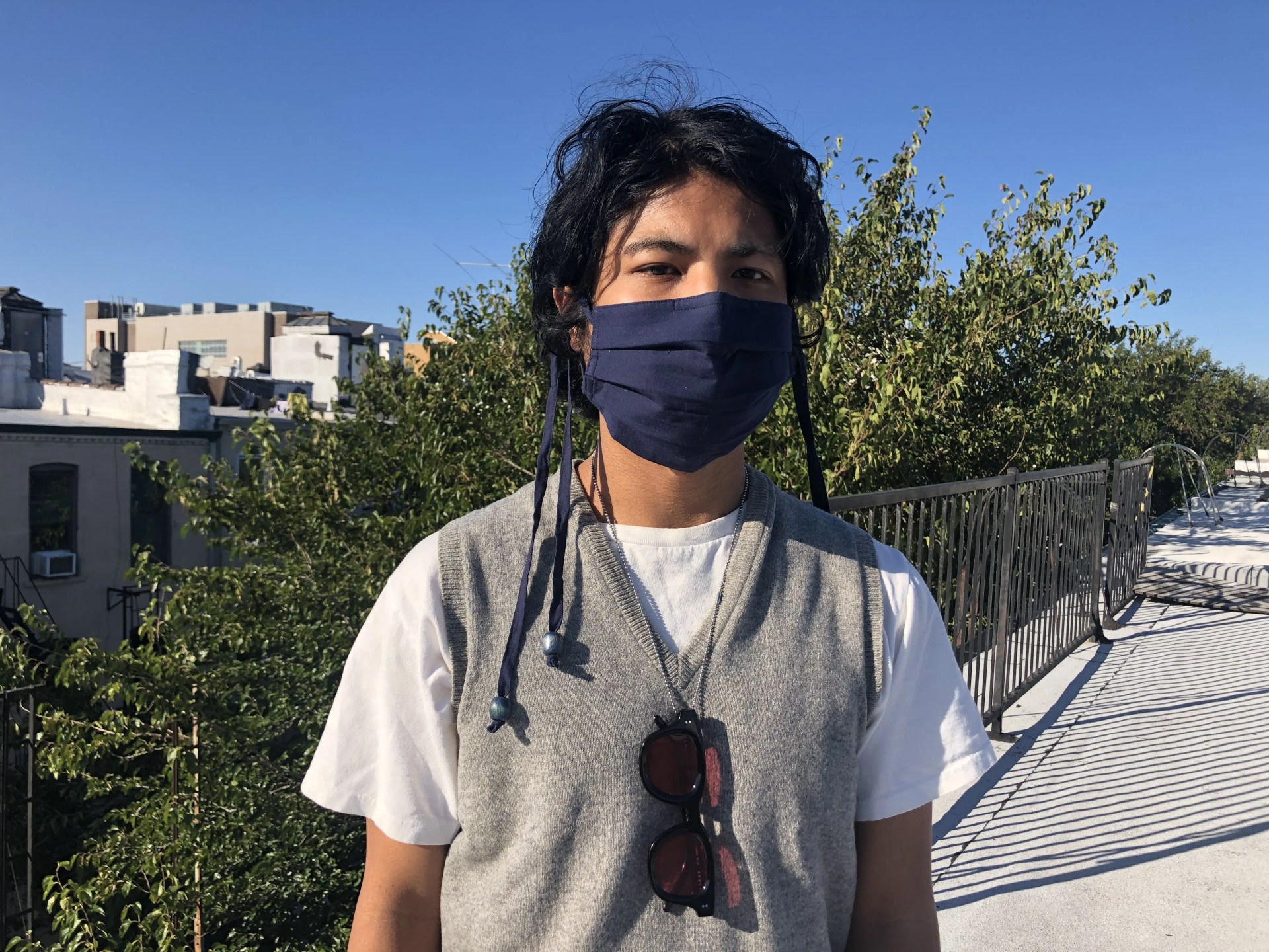 person wearing face mask