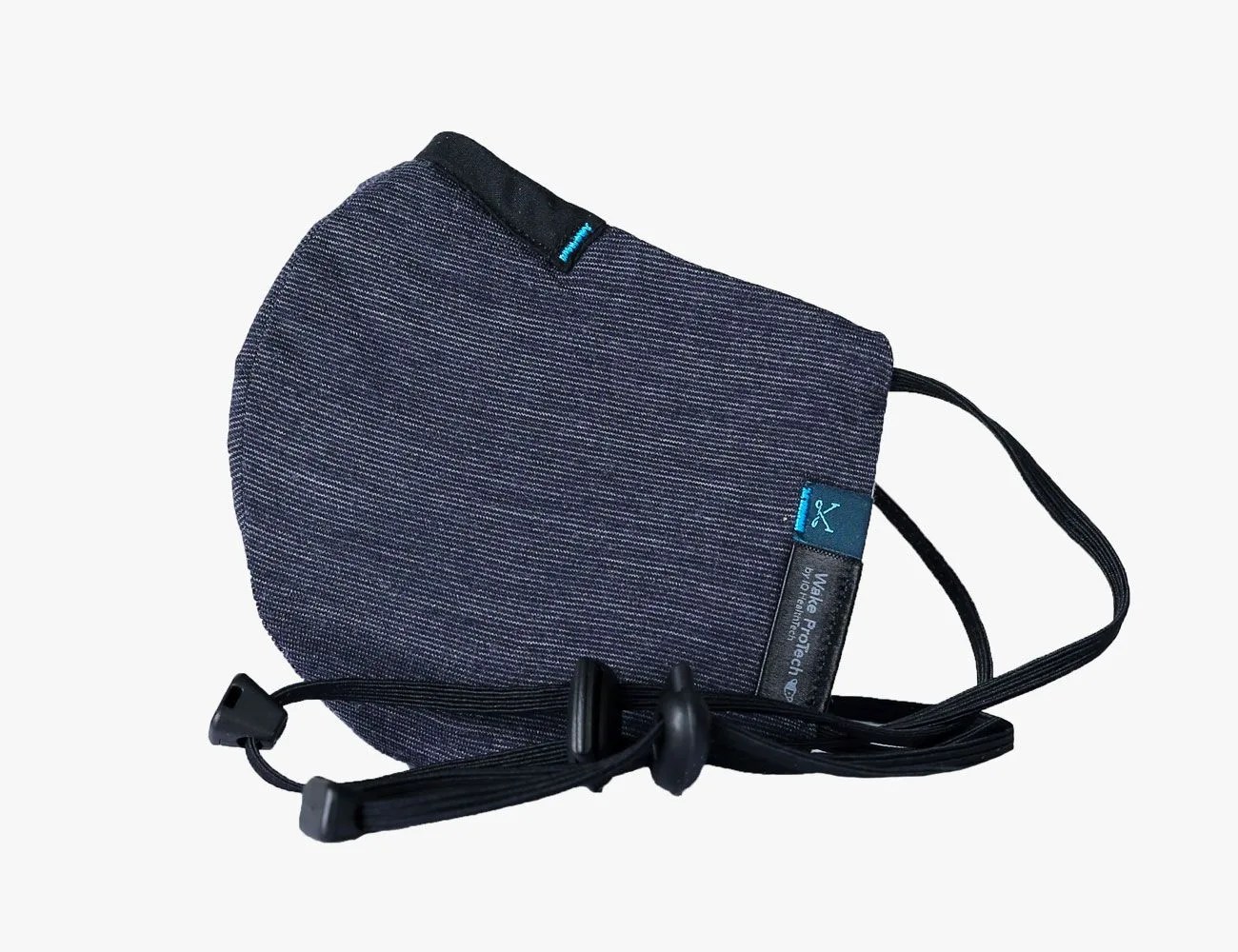 a gray face mask