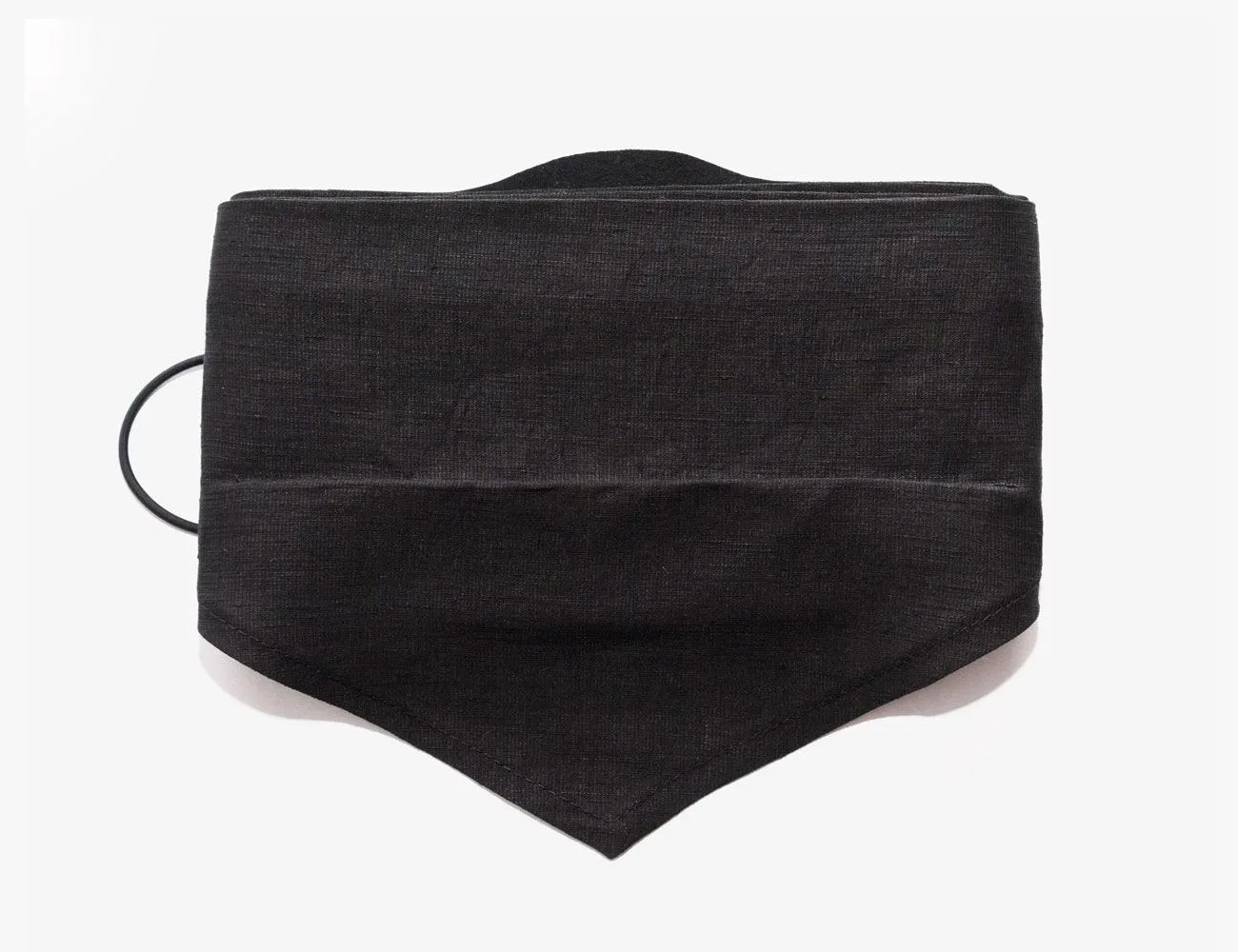 a black bandana style face mask