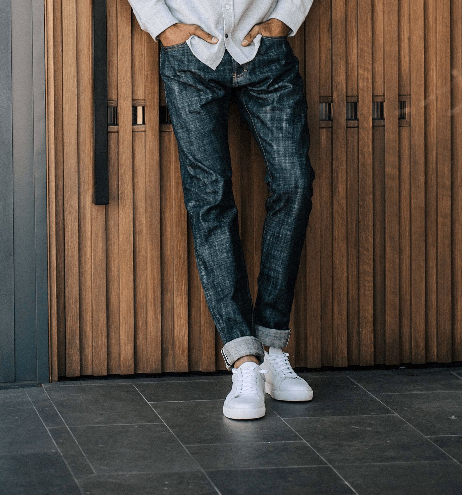a model wearing a pair of jeans