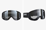 a black ski goggle