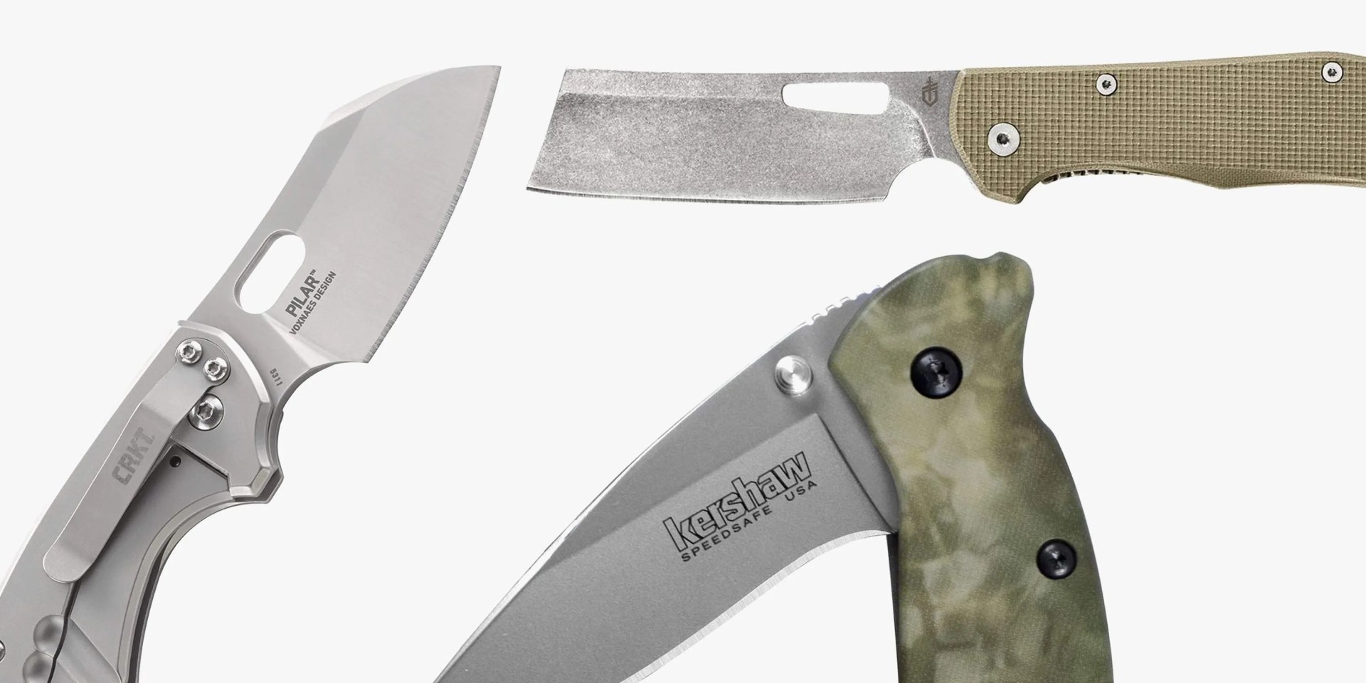 three folding pocket knives