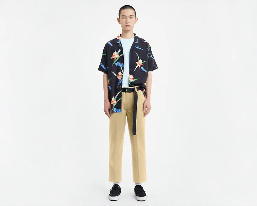 A model wearing chinos