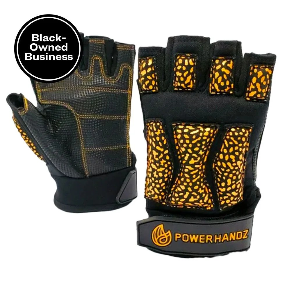 a pair of gym gloves