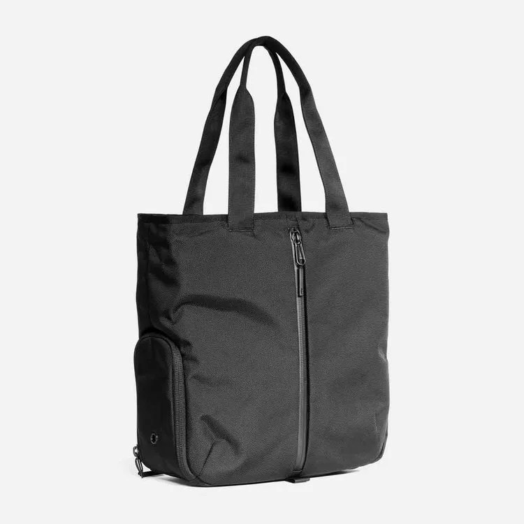 a black tote bag