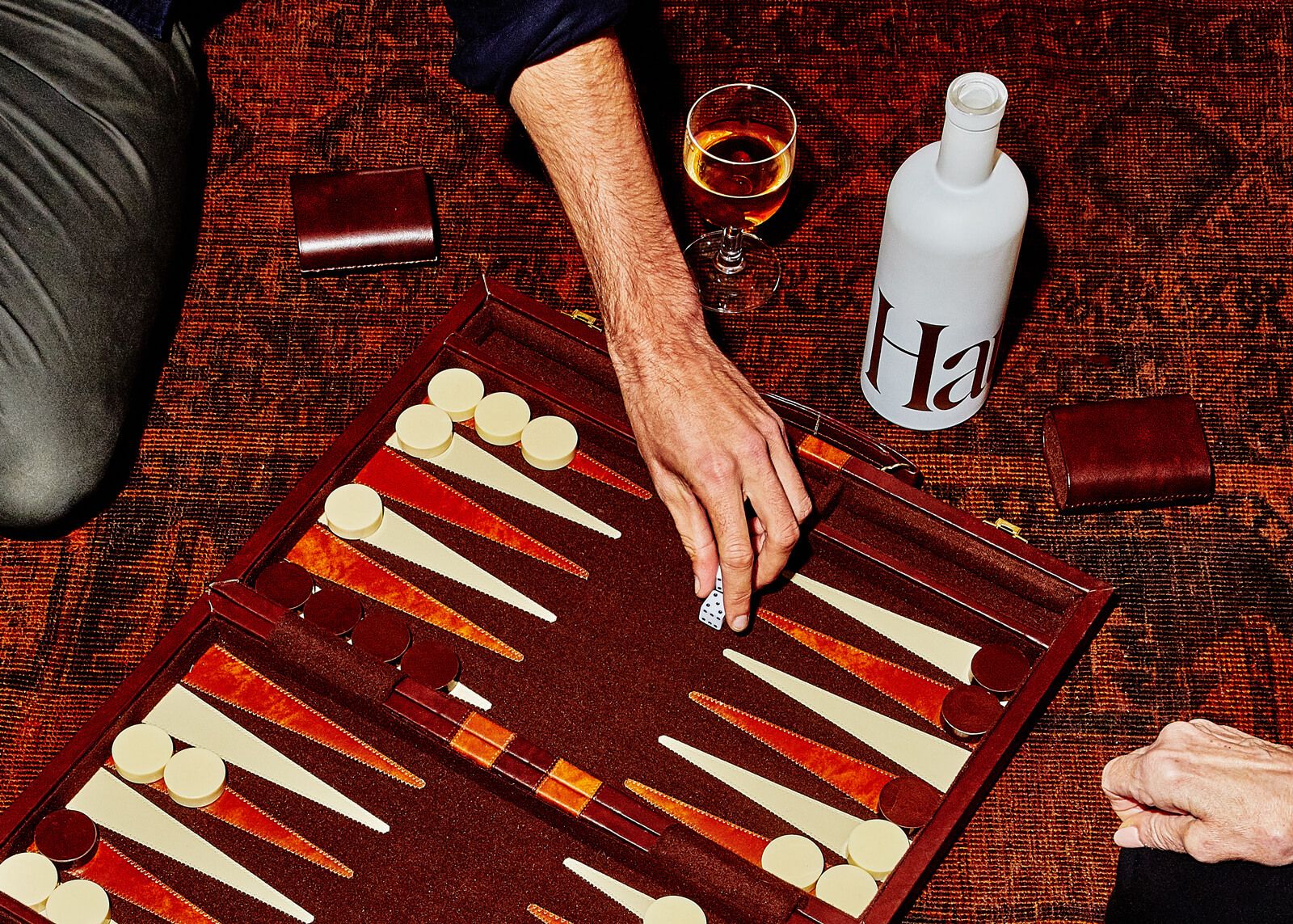 playing backgammon