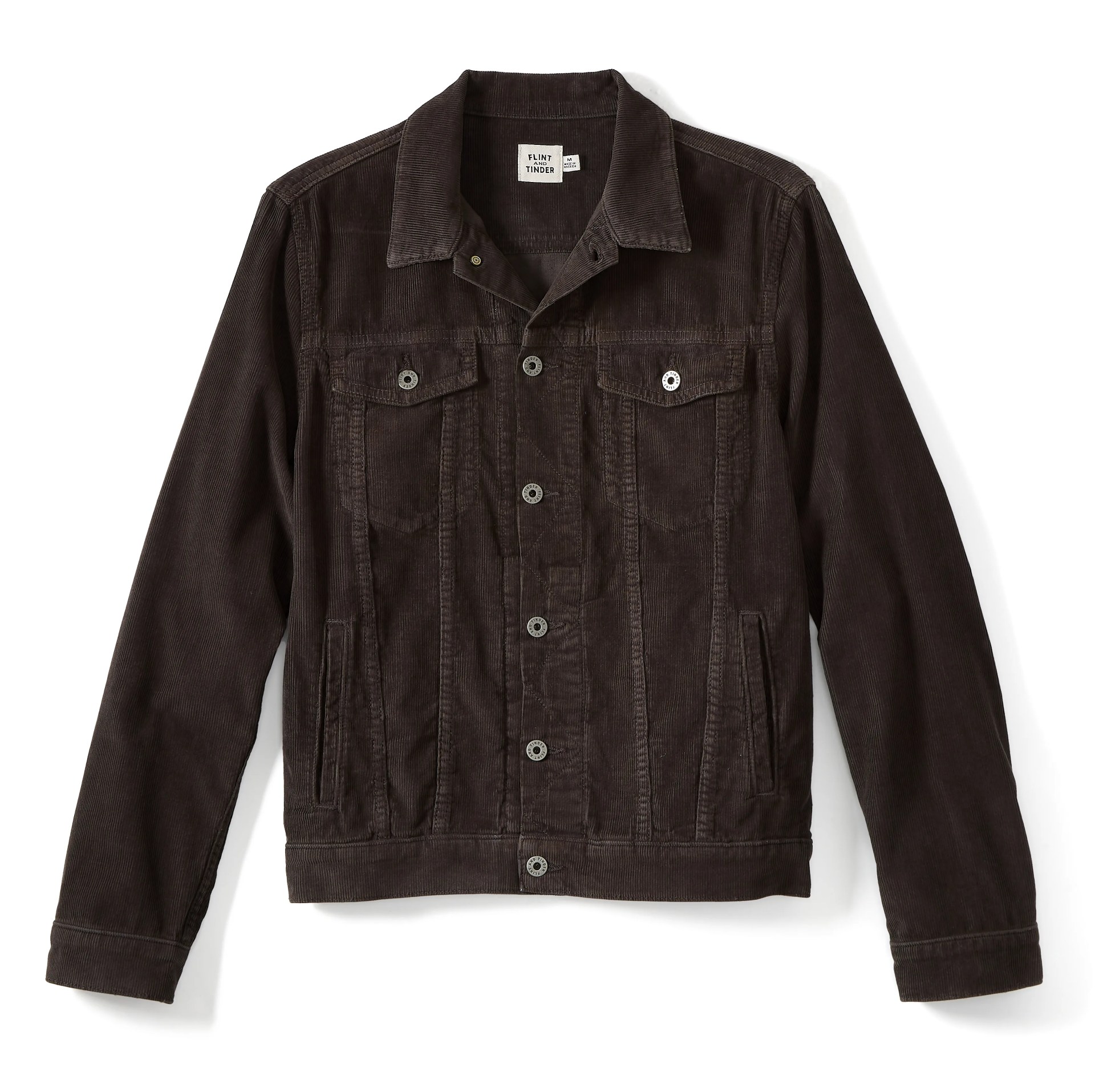 A corduroy trucker jacket
