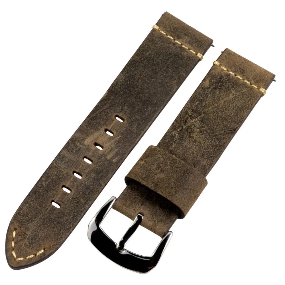 brown leather watch strap