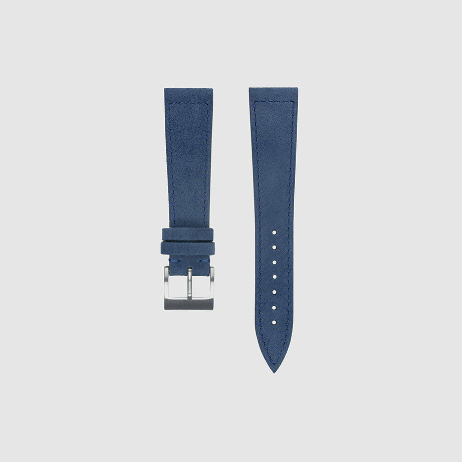 blue suede watch strap