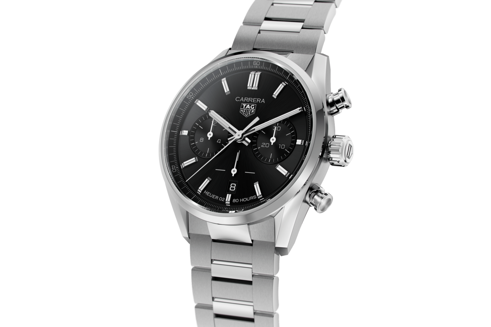 chronograph watch on bracelet
