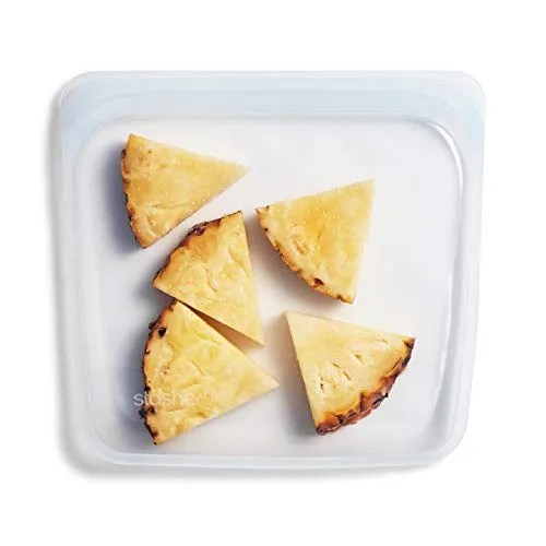 pineapple slices in a plastic bag