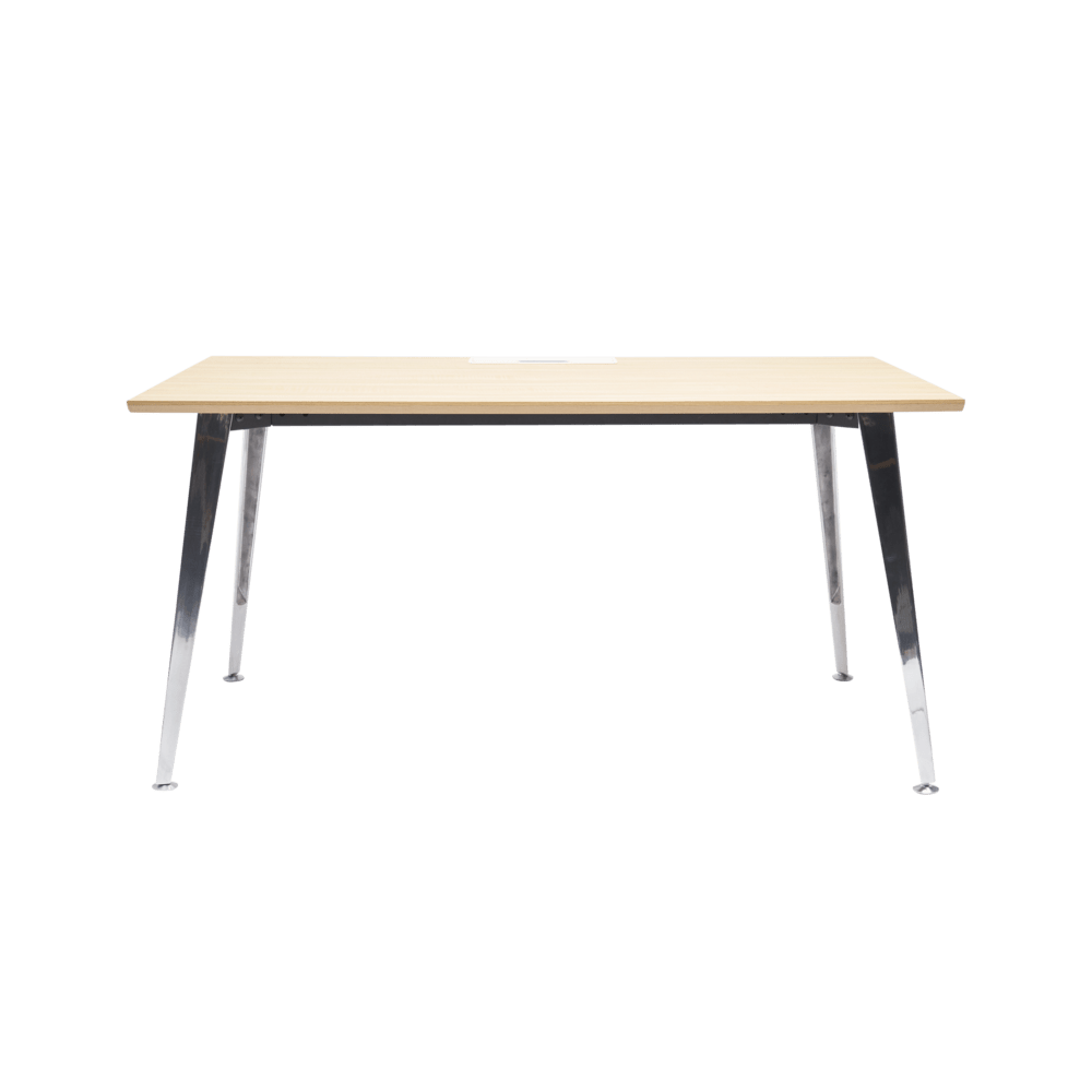 wood desk w/ metal legs