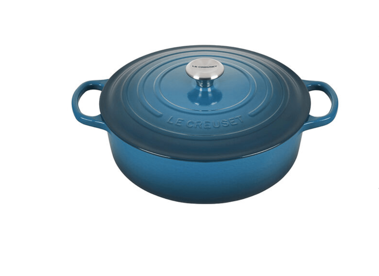 Blue Wide Dutch Oven