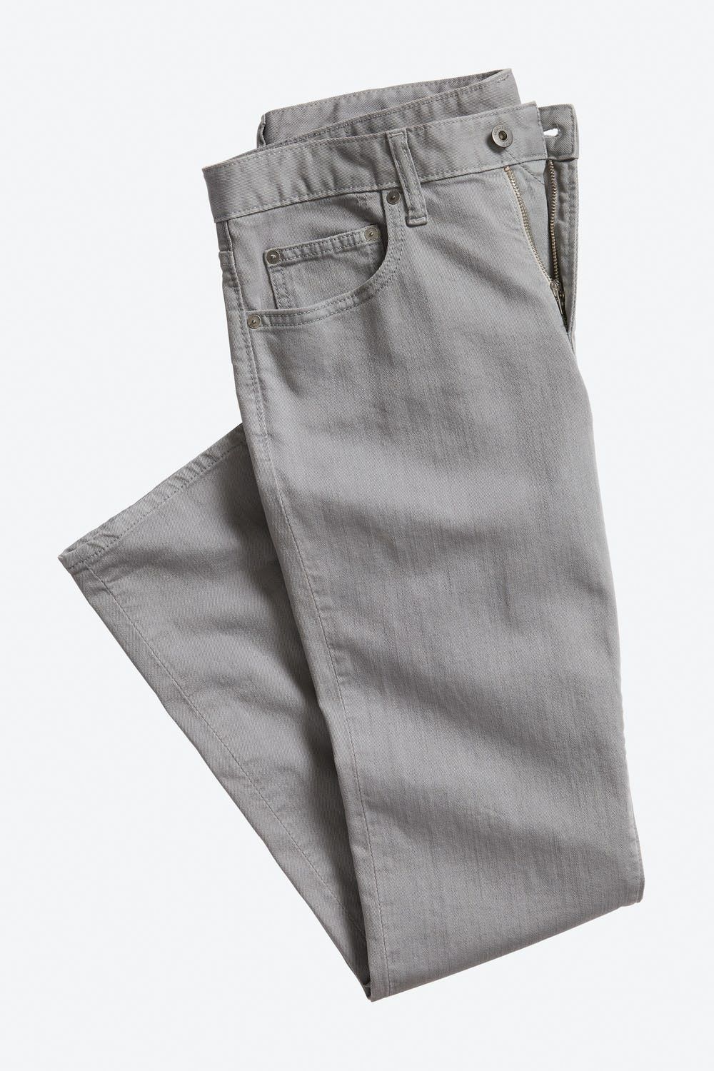 gray folded jeans