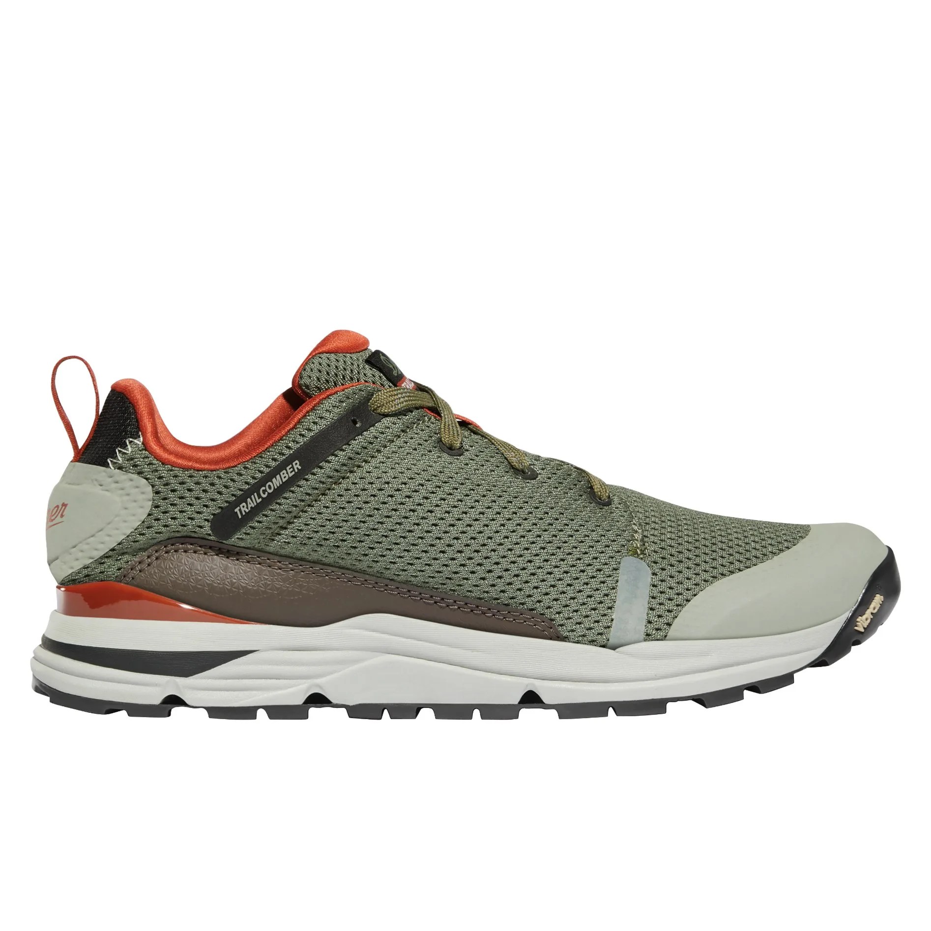 a pale green hiking shoe