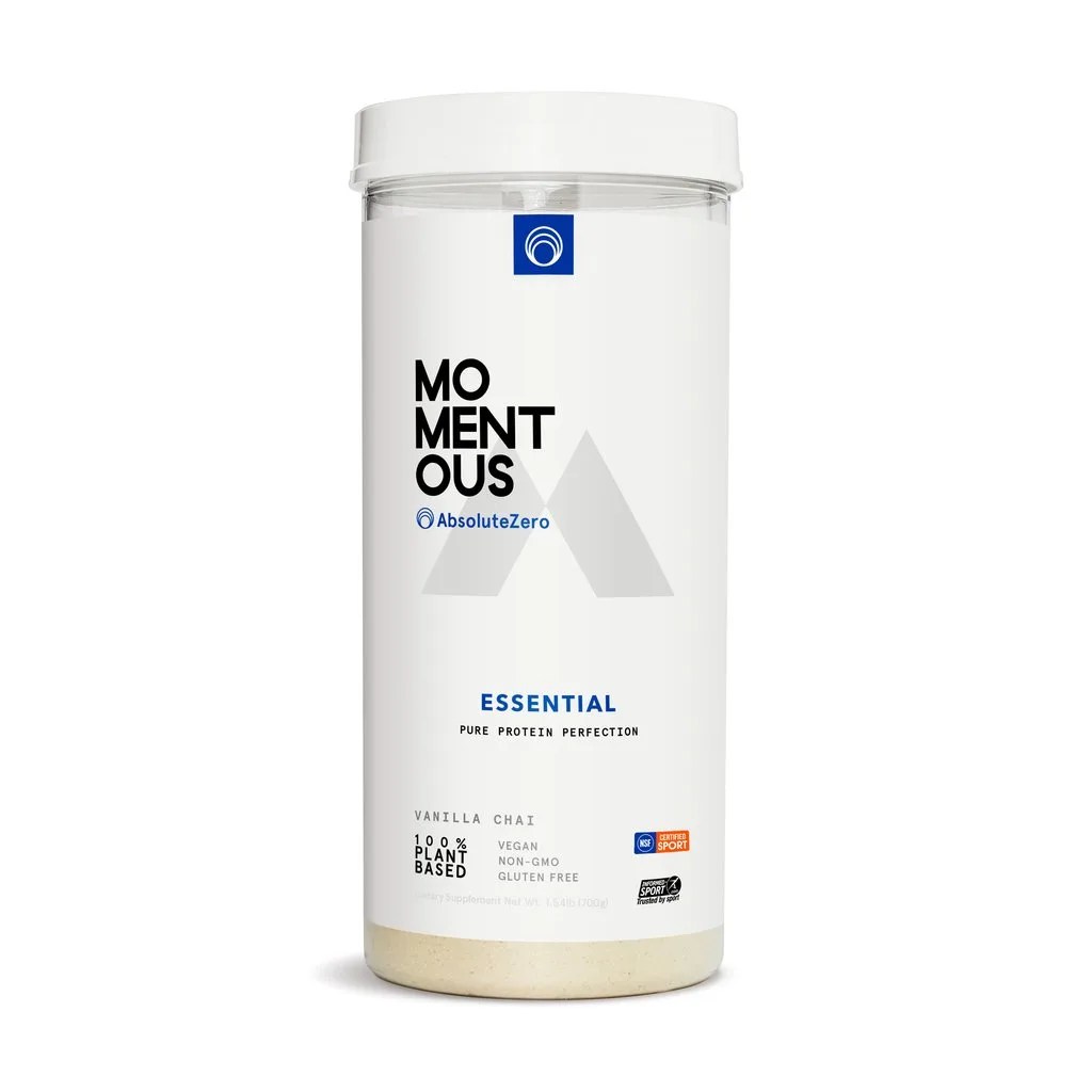 a big tub of plant protein powder