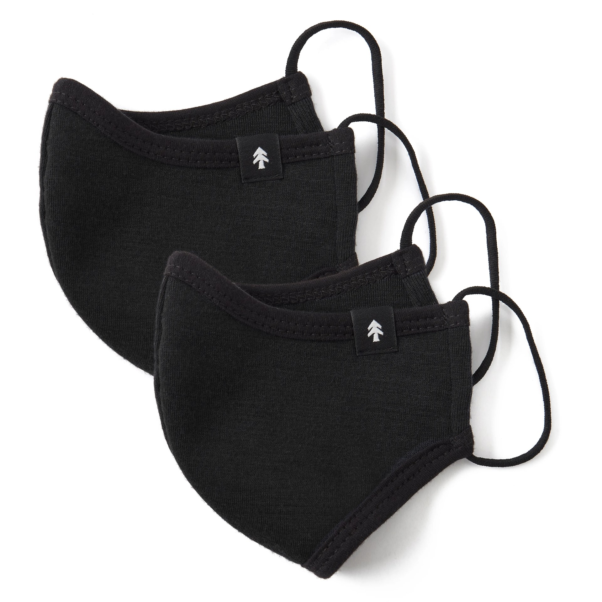 two black face masks