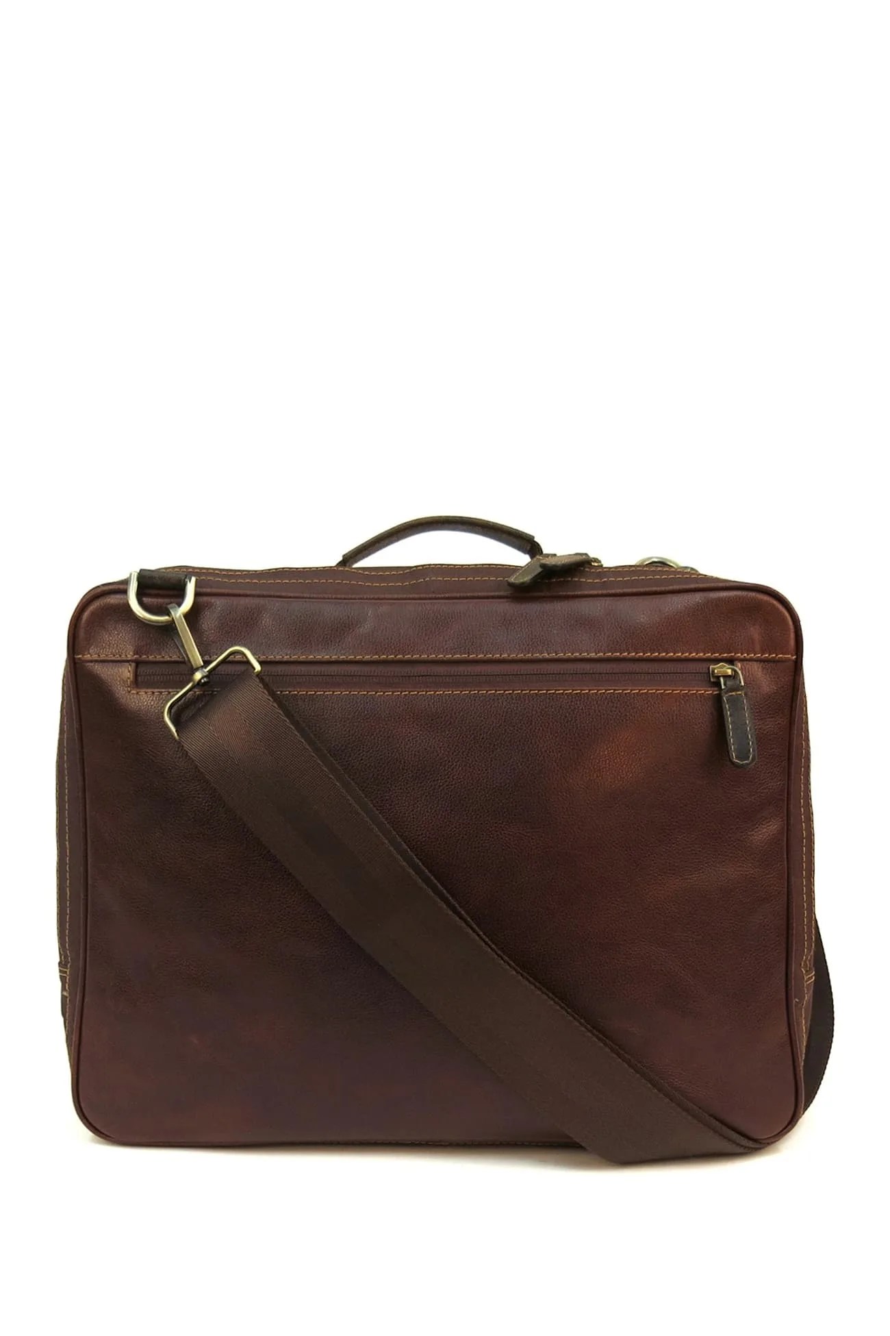brown leather bag
