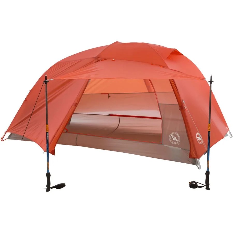 an orange tent