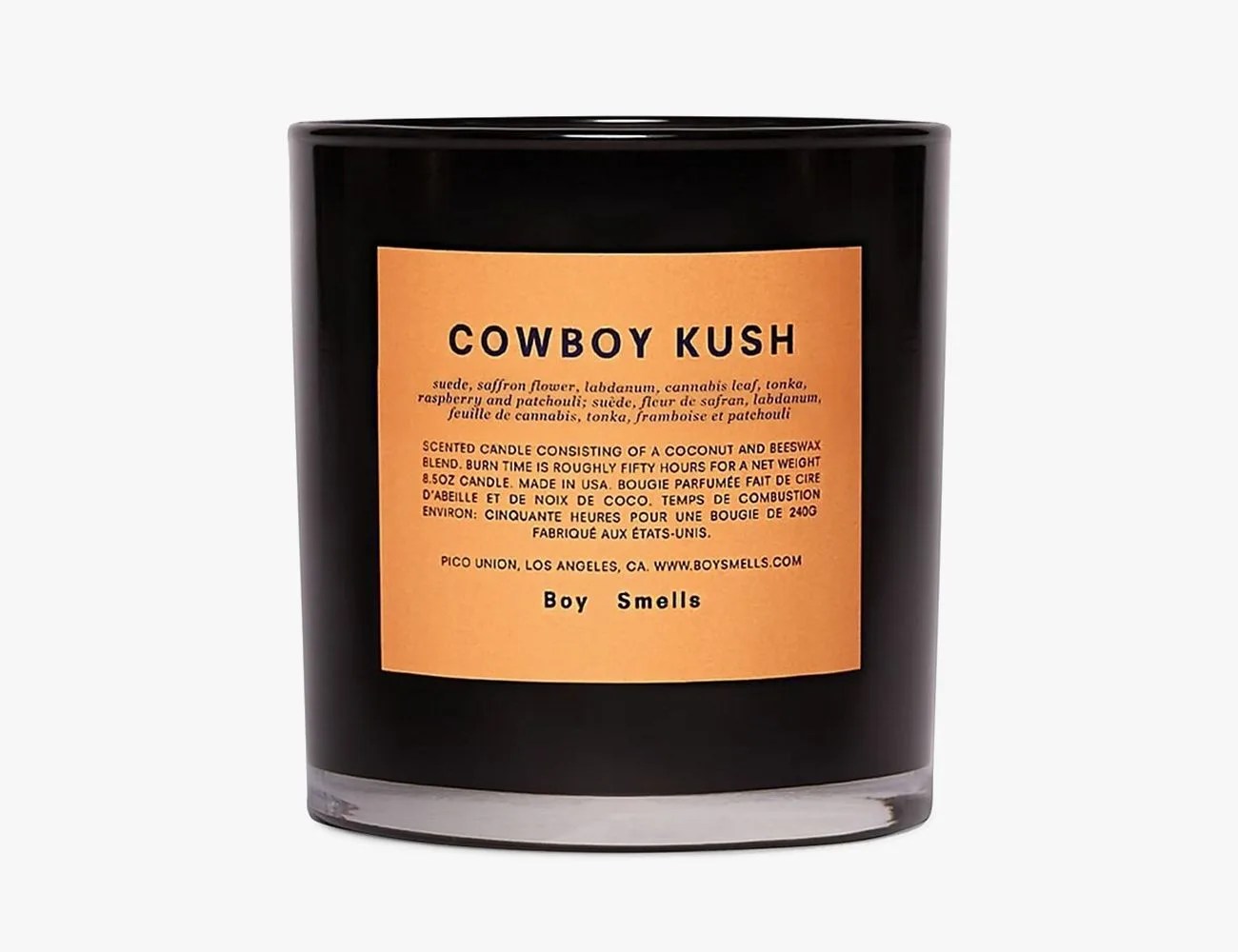 boy smells cowboy kush candle