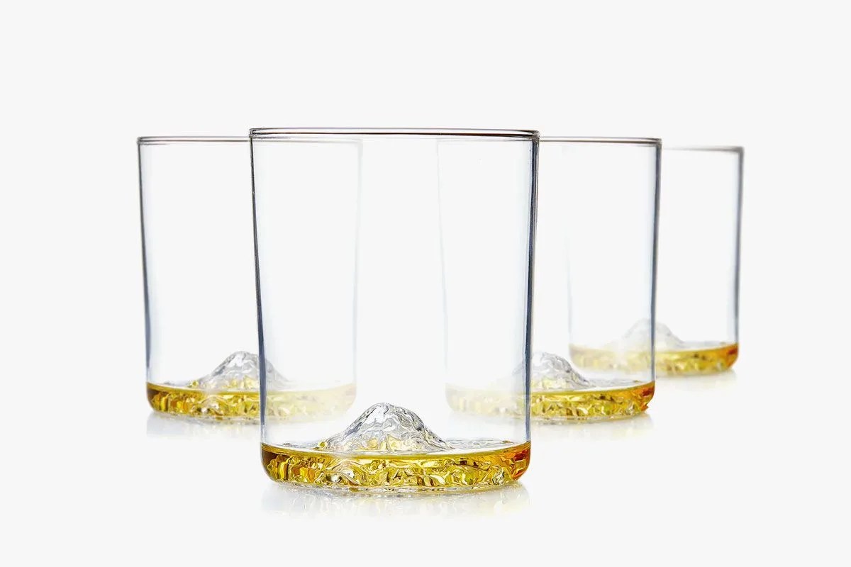 whiskey peaks american mountains glasses set huckberry