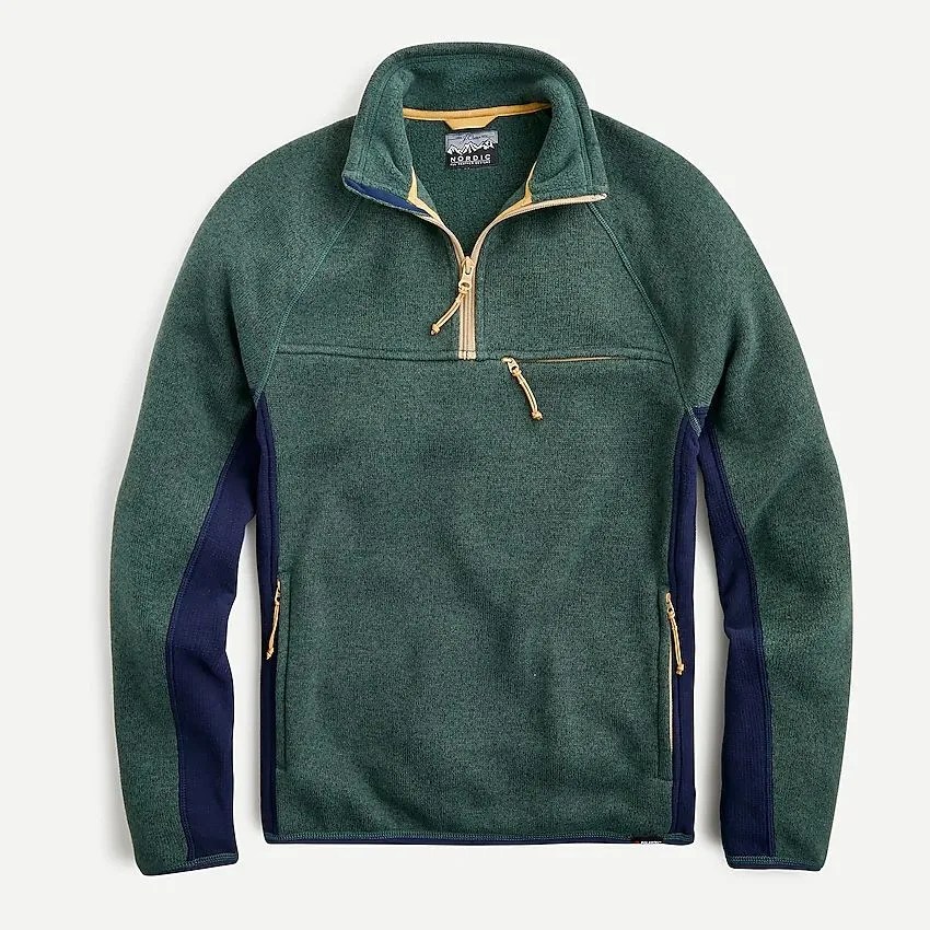 green pullover sweater
