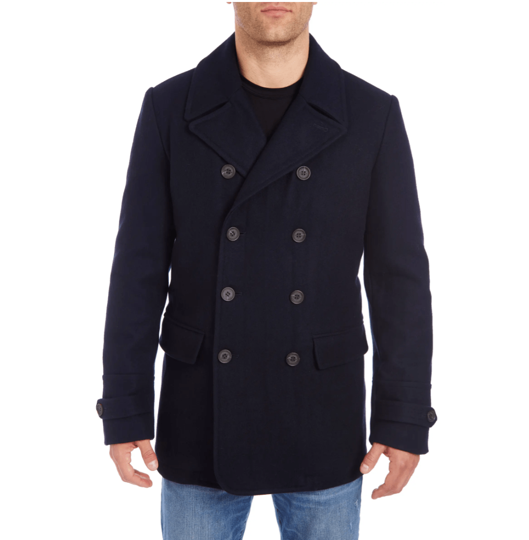 vince camuto water resistant wool blend peacoat