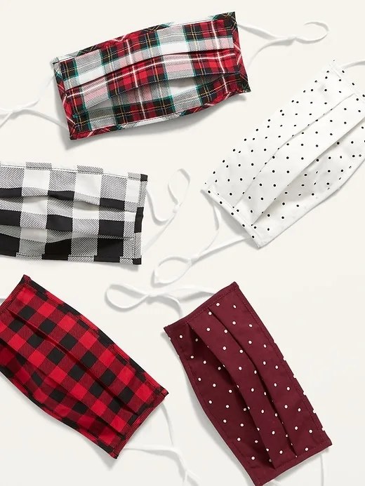 5 cloth face masks