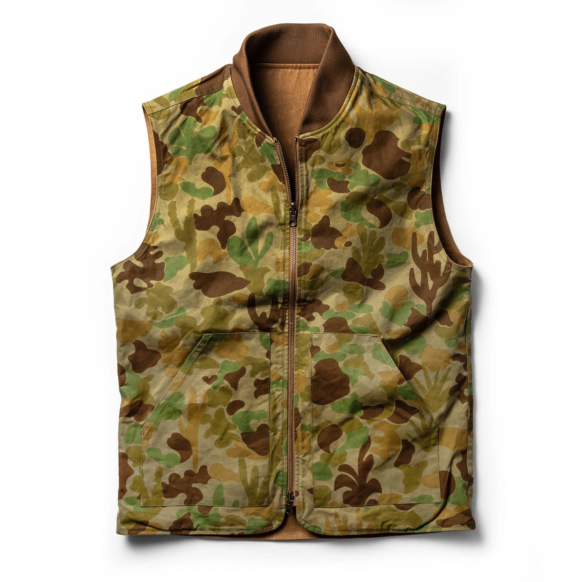 A reversible camo vest