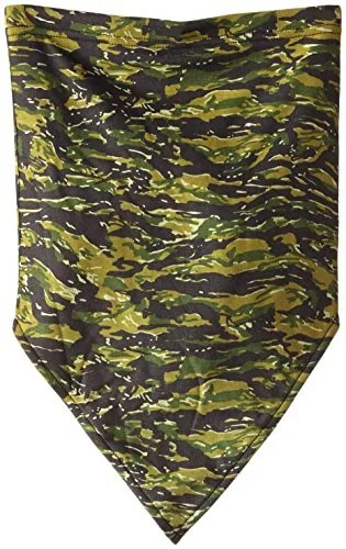 a camo bandana face covering