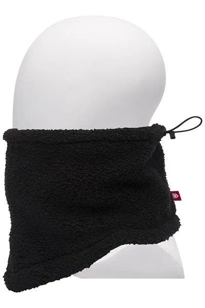a black fleece neck warmer