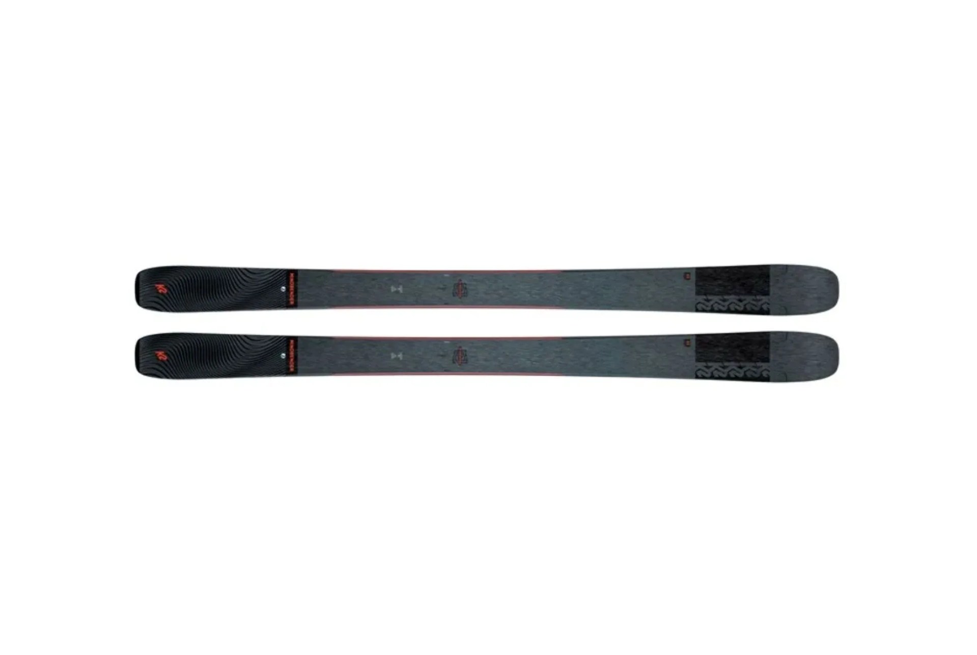 a pair of gray skis