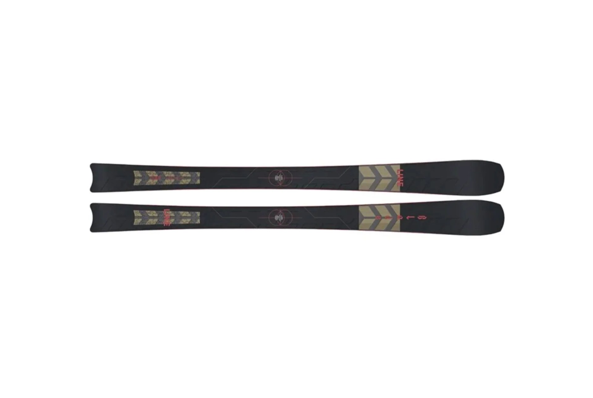 a pair of black skis