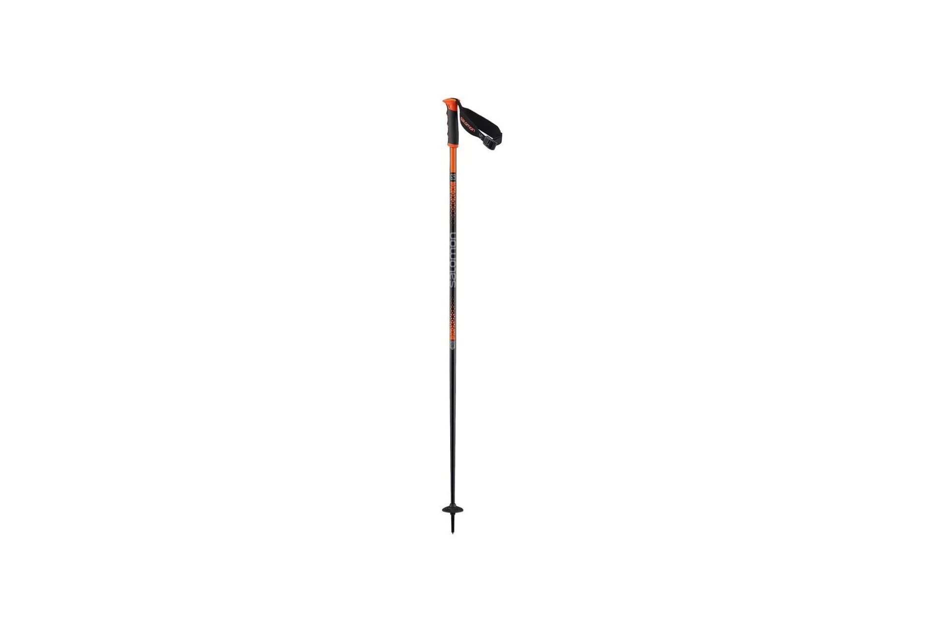 a black and orange ski pole
