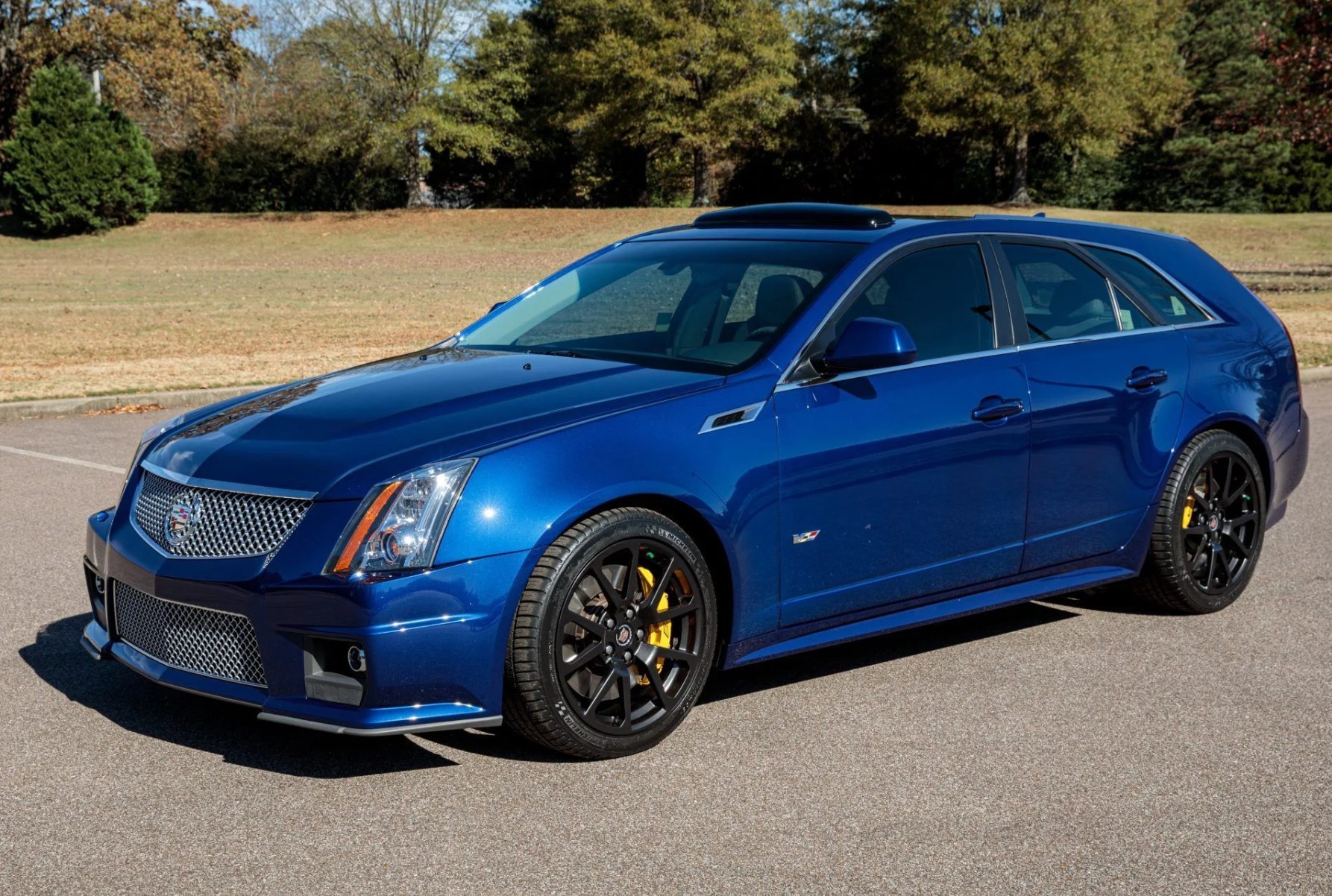 cadillac cts v wagon opulent blue