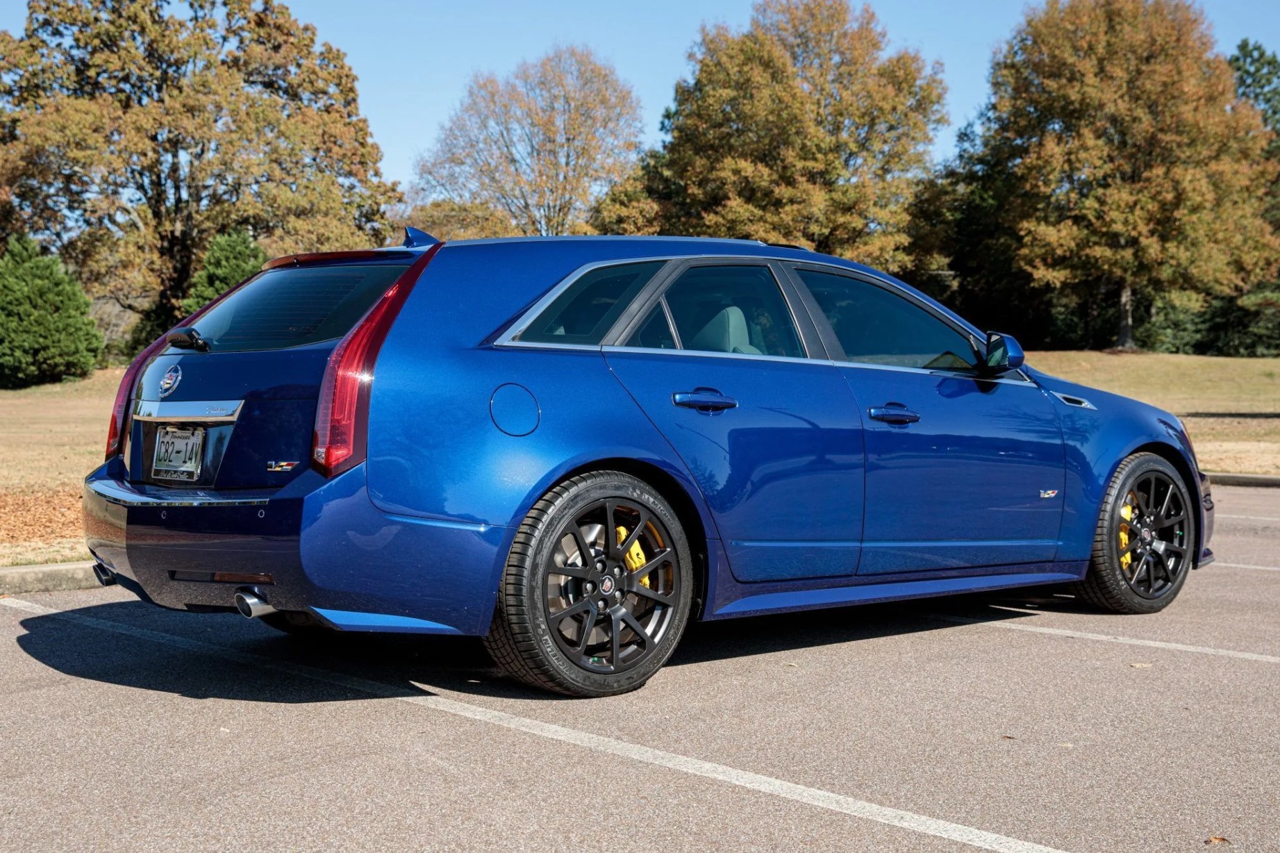 cadillac cts v wagon opulent blue