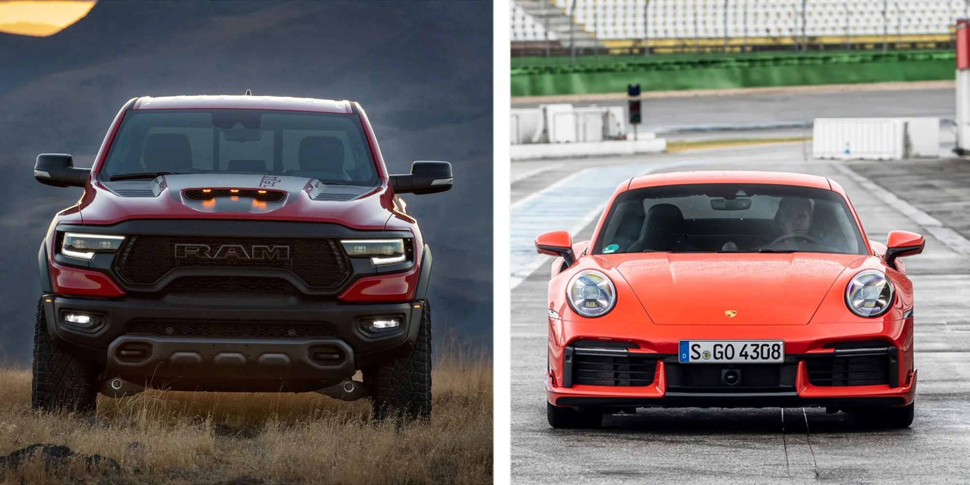 ram 1500 trx 2021 porsche 911 turbo s