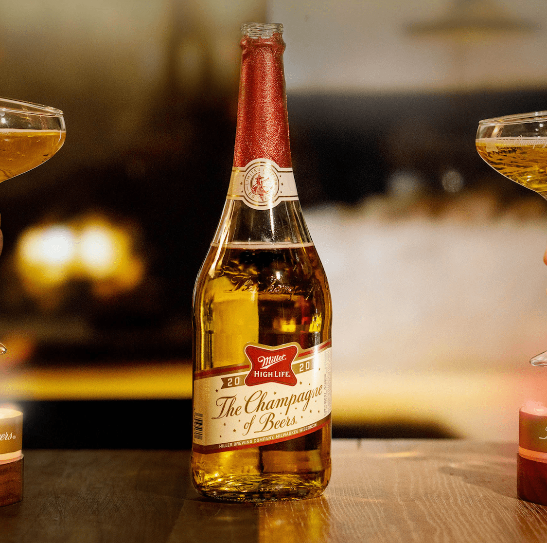 a champagne of beers toast