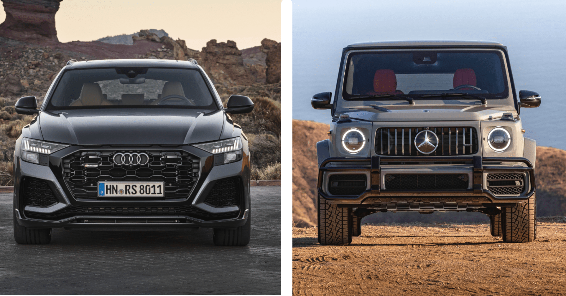 mercedes amg g63 audi rs q8