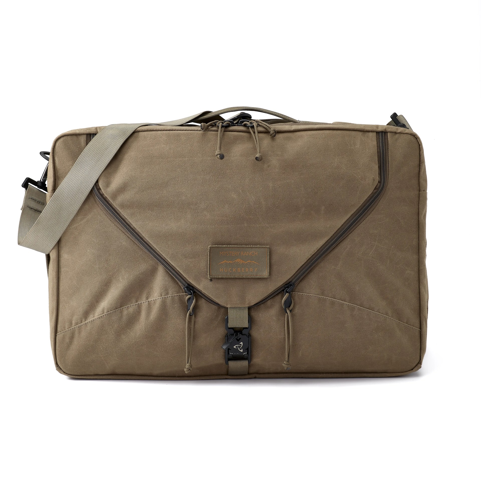 a tan briefcase